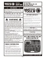 Preview for 1 page of Matco Tools MBP1000 Instruction Manual