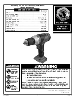 Preview for 1 page of Matco Tools MCL144DDSL Operating Instructions Manual