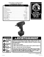 Preview for 9 page of Matco Tools MCL144IW Operating Instructions Manual