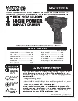 Preview for 15 page of Matco Tools MCL1614HPID Operating Instructions Manual