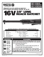 Preview for 1 page of Matco Tools MCL1638LR Operating Instructions Manual