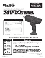 Matco Tools MCL2012BIW Operating Instructions Manual preview