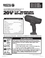 Preview for 8 page of Matco Tools MCL2012BIW Operating Instructions Manual