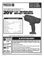 Preview for 15 page of Matco Tools MCL2012BIW Operating Instructions Manual