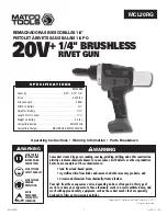 Matco Tools MCL20RG Manual preview