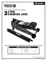 Preview for 7 page of Matco Tools MFJ354PA Operating Instructions Manual