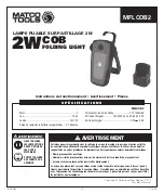 Preview for 13 page of Matco Tools MFLCOB2 Operating Instructions Manual