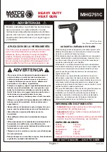 Preview for 3 page of Matco Tools MHG751C Quick Start Manual