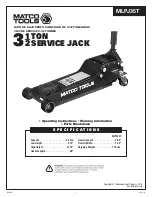 Preview for 1 page of Matco Tools MLPJ35T Operating Instructions Manual