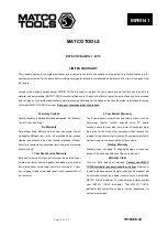 Preview for 2 page of Matco Tools MPM141 Owner'S Manual