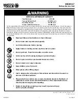 Preview for 1 page of Matco Tools MSC4RFA17 User Manual