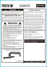 Preview for 1 page of Matco Tools MST7842 Quick Start Manual