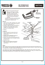 Preview for 2 page of Matco Tools MST7842 Quick Start Manual