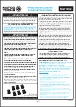 Preview for 2 page of Matco Tools MST7899 Manual