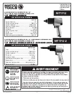 Preview for 11 page of Matco Tools MT1712 Operating Instructions, Warning Information, Parts Breakdown