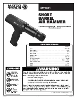 Preview for 1 page of Matco Tools MT1811 Operating Instructions Manual