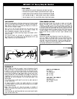 Предварительный просмотр 3 страницы Matco Tools MT1835 Operating Instructions, Warning Information, Parts Breakdown