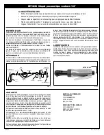 Предварительный просмотр 7 страницы Matco Tools MT1835 Operating Instructions, Warning Information, Parts Breakdown