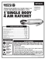 Preview for 10 page of Matco Tools MT1837S Operating Instructions Manual