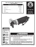 Matco Tools MT1871R Operating Instructions, Warning Information, Parts Breakdown preview