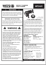 Matco Tools MT2421 Manual preview