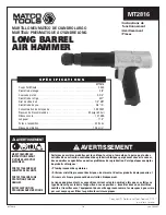 Preview for 10 page of Matco Tools MT2816 Operating Instructions Manual