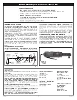 Preview for 10 page of Matco Tools MT2842 Operating Instructions Manual