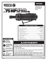 Preview for 10 page of Matco Tools MT4880 Operating Instructions Manual