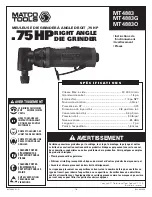 Preview for 10 page of Matco Tools MT4883 Manual