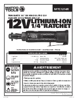 Preview for 14 page of Matco Tools MTC1214R Manual