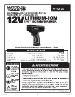 Preview for 14 page of Matco Tools MTC12S Manual