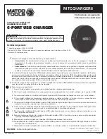 Preview for 2 page of Matco Tools MTCCHARGER6 Operating Instructions And Warnings