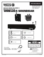 Matco Tools MTCSOUNDBAR2 Operating Instructions Manual preview