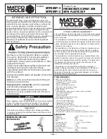 Matco Tools MTPGHVF13 Instruction Manual preview