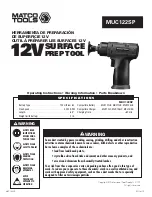 Preview for 1 page of Matco Tools MUC122SP Manual