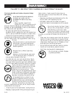 Preview for 2 page of Matco Tools RL214 Operating Instructions Manual