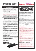 Preview for 2 page of Matco Tools SBJE1 Quick Start Manual