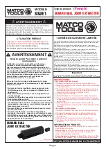 Preview for 3 page of Matco Tools SBJE1 Quick Start Manual