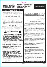 Preview for 1 page of Matco Tools SMCFSM10 Quick Start Manual