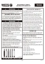 Matco Tools TKSH6 Manual preview