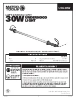 Preview for 10 page of Matco Tools UHL30W Operating Instructions Manual