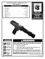 Matco MT1719 Operating Instructions, Warning Information, Parts Breakdown preview