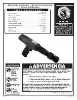 Preview for 8 page of Matco MT1719 Operating Instructions, Warning Information, Parts Breakdown