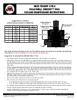 MATE TRUMPF ROLLERBALL DEBURR Use And Maintenance Instructions предпросмотр