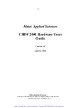 Предварительный просмотр 4 страницы Matec CHDF 2000 Hardware Manual