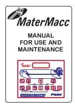 Preview for 1 page of Matermacc Irrigamatic P350 Manual For Use And Maintenance