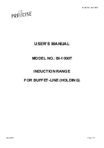 Preview for 1 page of Matfer Bourgeat Precise BI-1000T User Manual