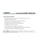 Preview for 10 page of Mathieu Azura MC210 User Manual