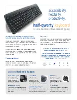 Matias Half-Qwerty Computer Keyboard Specification preview