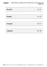 Preview for 2 page of MATO DIGIMET E35 Operating Instructions Manual